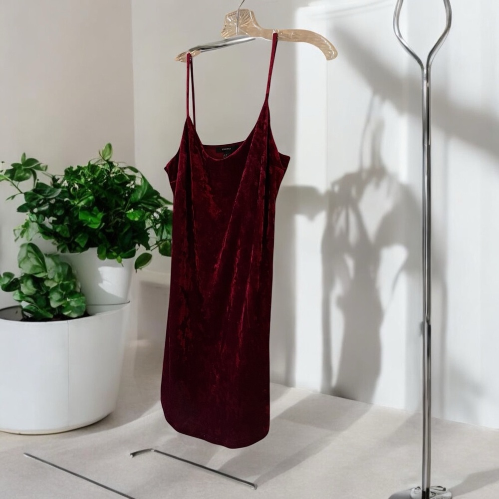 Lush Burgundy Velvet Dress - Picture 2 of 5